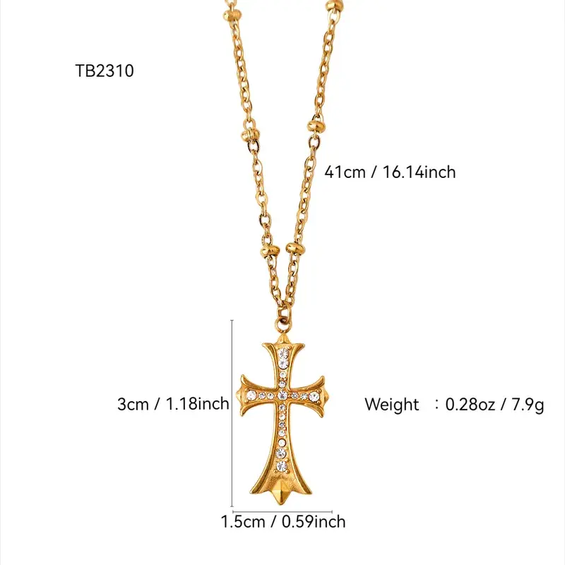 Golden Cross Pendent - FY0293